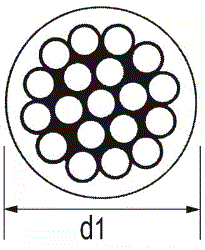 Cable monotoron 1x19 avec gaine pvc transparente - inox a4