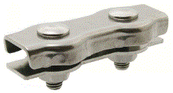 Serre-cable plat double - inox a4