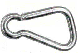 Mousqueton asymetrique - inox a4