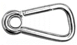 Mousqueton a œil asymetrique - inox a4