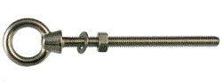 Piton a oeil filete avec ecrou - inox a4