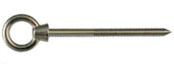 Piton a oeil filetage bois - inox a4