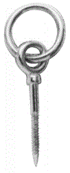 Piton a oeil filetage bois avec anneau articule - inox a4