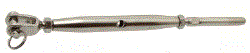 Ridoir a chape fixe soudee + embout a sertir - inox a4
