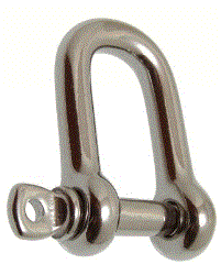 Manille droite forgee - inox a4