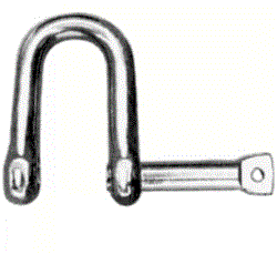 Manille droite forgee axe imperdable - inox a4