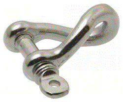 Manille torse forgee - inox a4