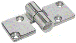 Charniere degondable forgee polie - inox a4 (charnière à gauche)