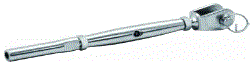 Ridoir a chapes fixes soudees + embout a sertir petit modele - inox a4