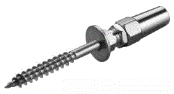 Terminaison filetage bois sertissage manuel - inox a4