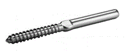 Embout a sertir filetage bois - inox a4