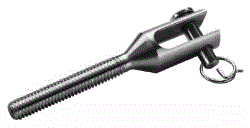 Embout filete a chape usinee pas a droite petit modele - inox a4