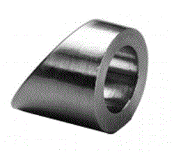 Terminaison oblique tete plate pour profil plat - inox a4