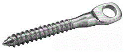 Vis a œil filetage bois - inox a4